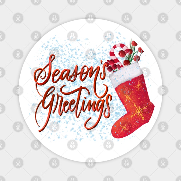 Season's greetings Magnet by PrintAmor